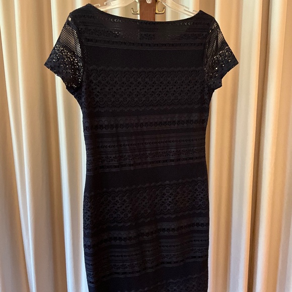 Banana Republic Black Stretch Lace Dress - Picture 2 of 7